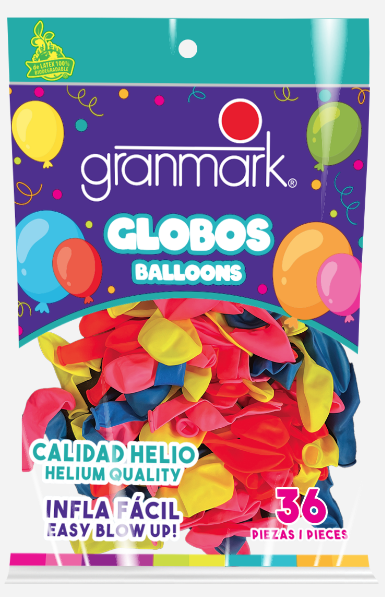Bolsa De Globos 7" Colores Neon C/36