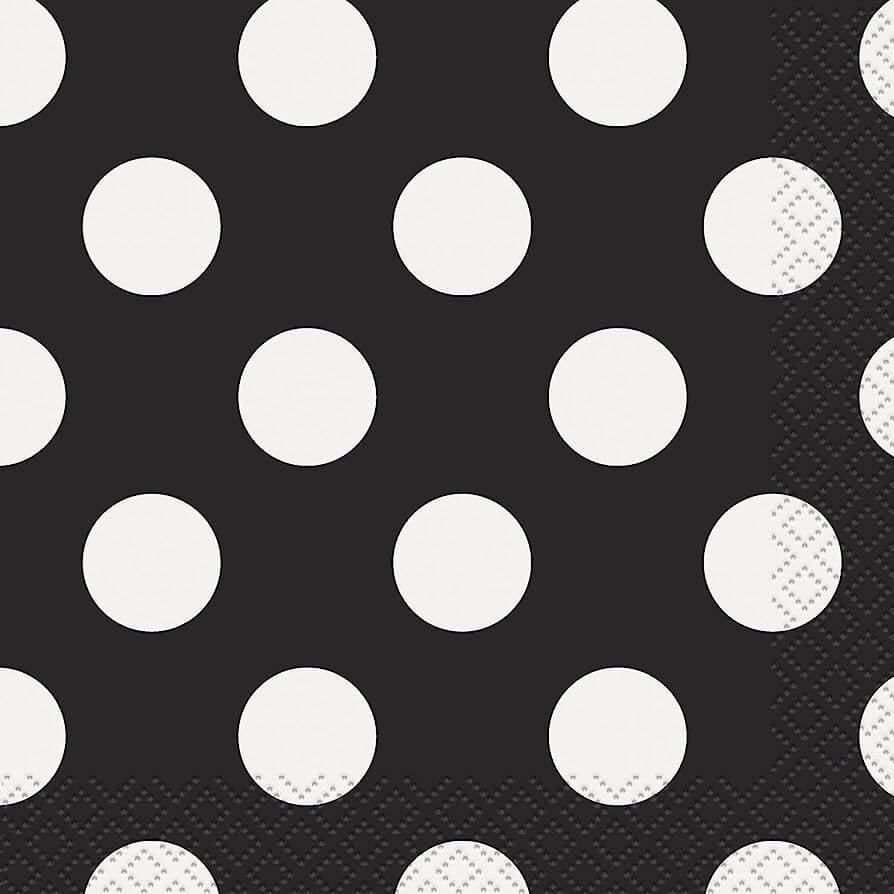 Servilleta Chica Dots Black C/16