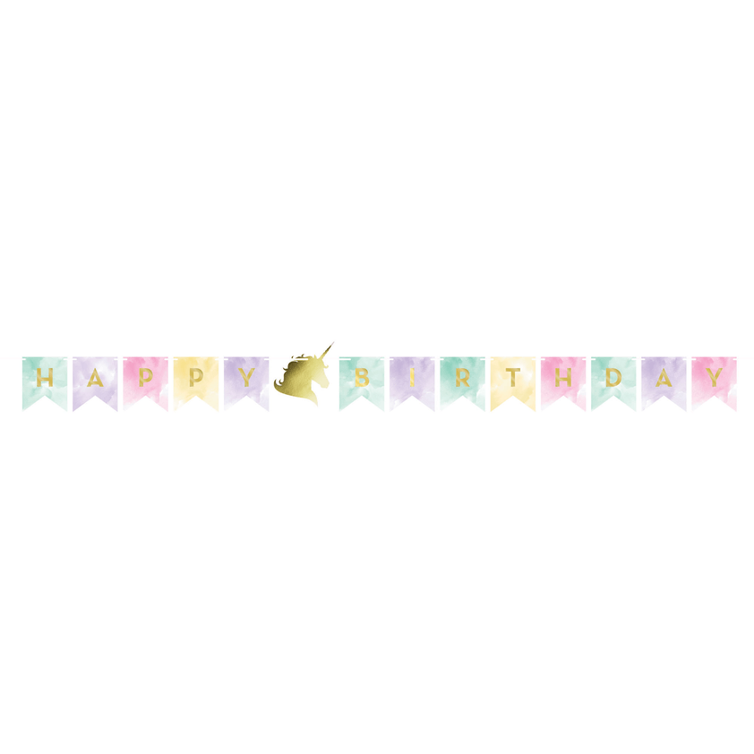Banner Happy Birtday Unicornio C/1