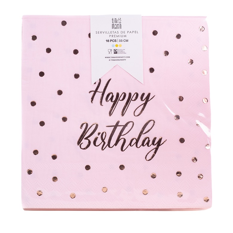 Servilleta G HB Foil Rose Gold C/16