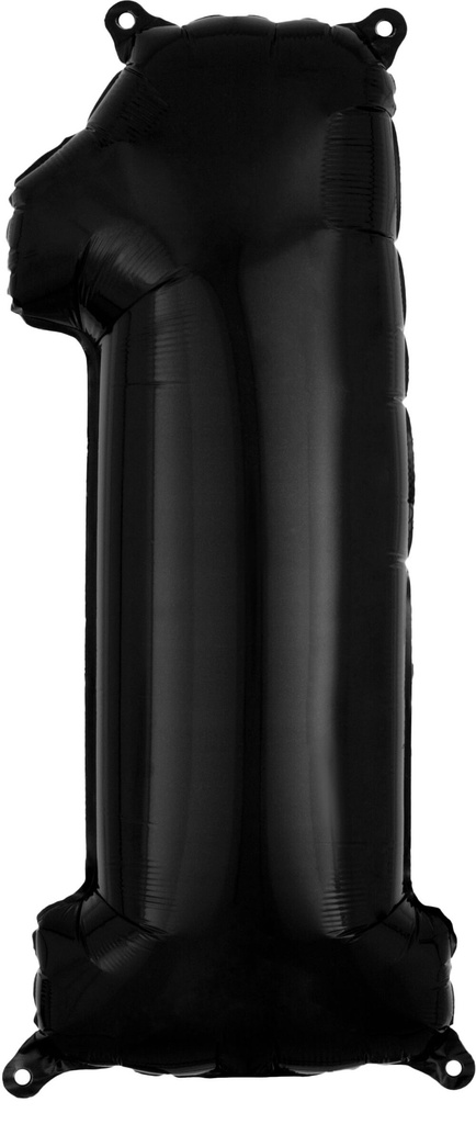 Globo 26" Numero 1 Negro C/1