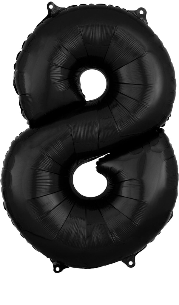 Globo 26" Numero 8 Negro C/1