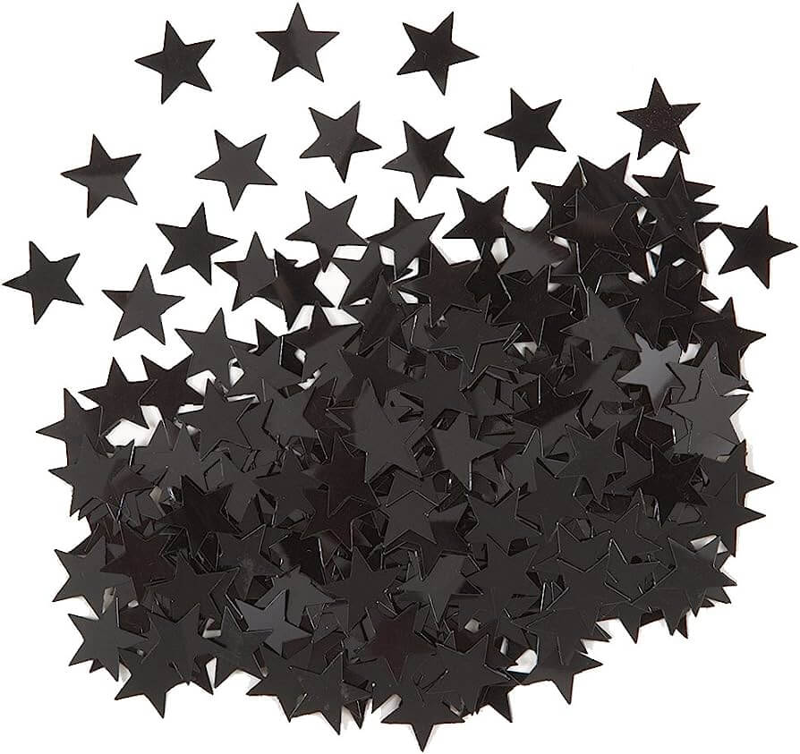 Confetti Estrellas Negras C/14.1g
