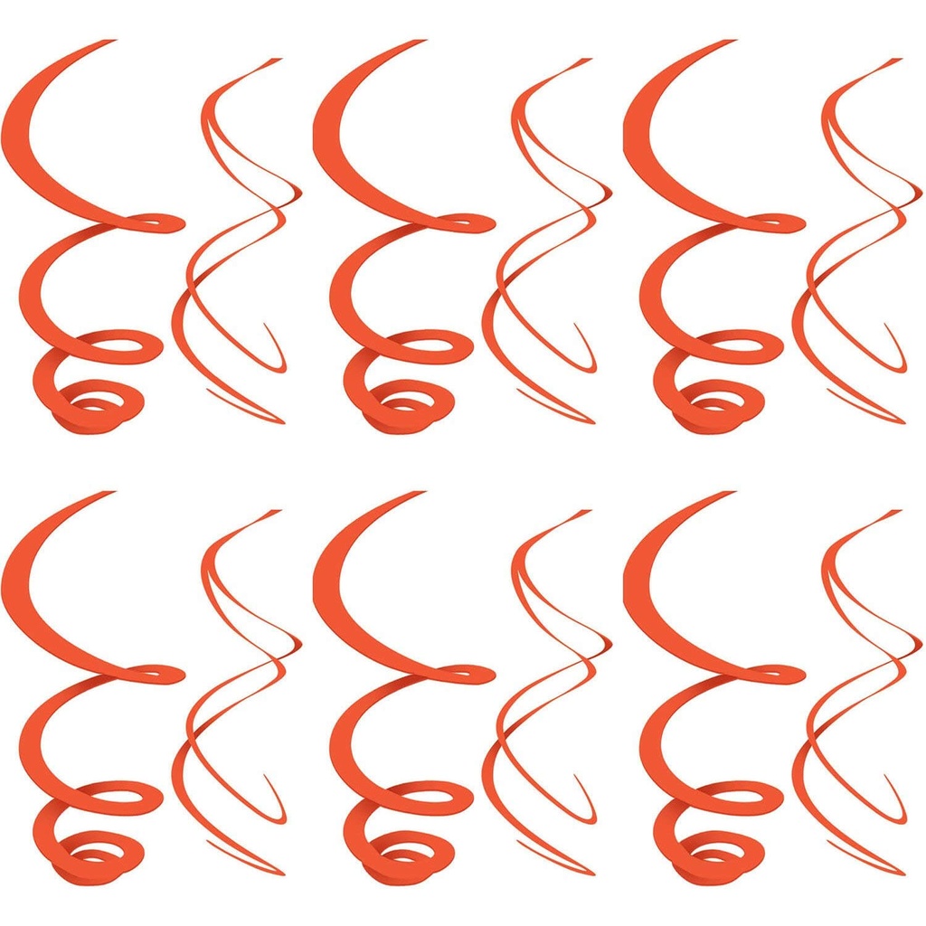 Swirls Decorations Naranja C/12