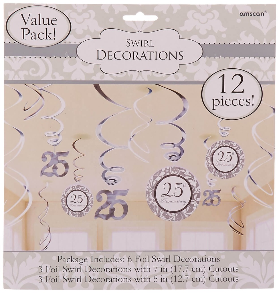 Swirl Decoration 25 Aniversario C/12