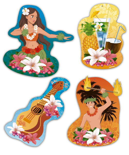 Adornos Hawaianos C/4