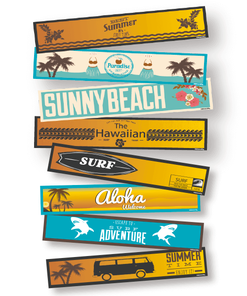 Letreros Surfeadores C/4 