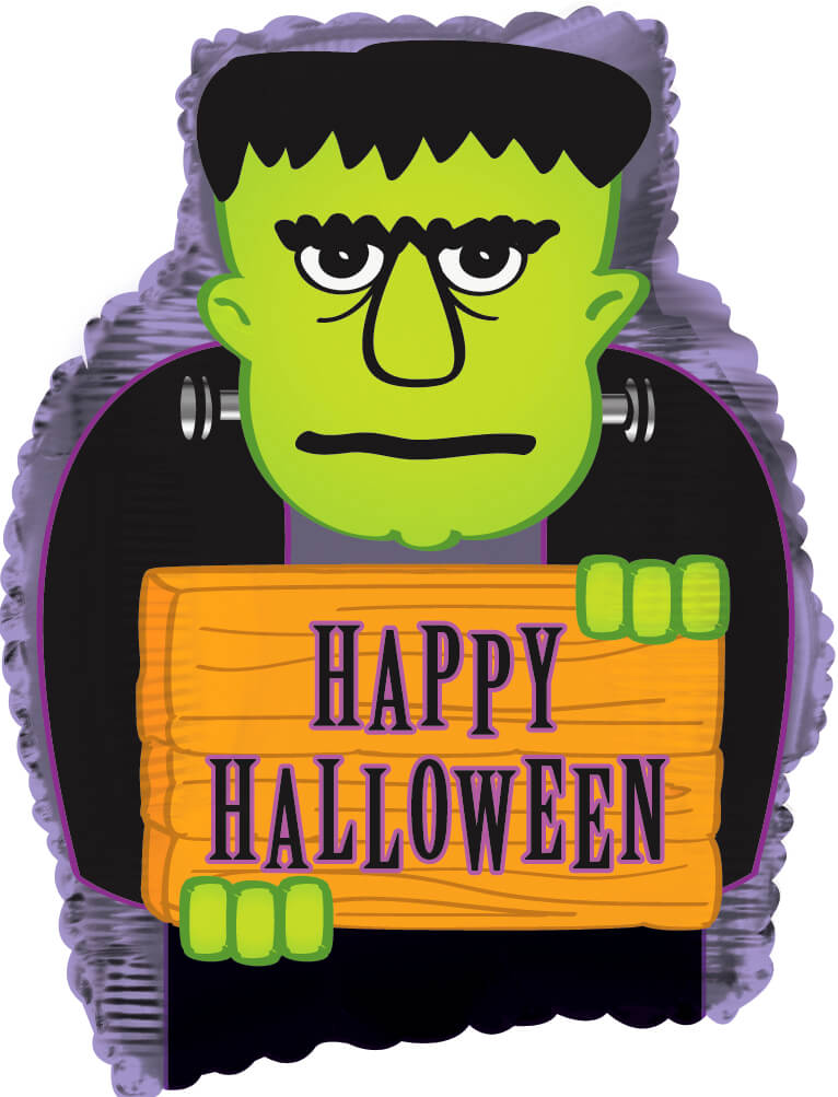 Globo 14"  "Happy Halloween" Frankenstein C/1