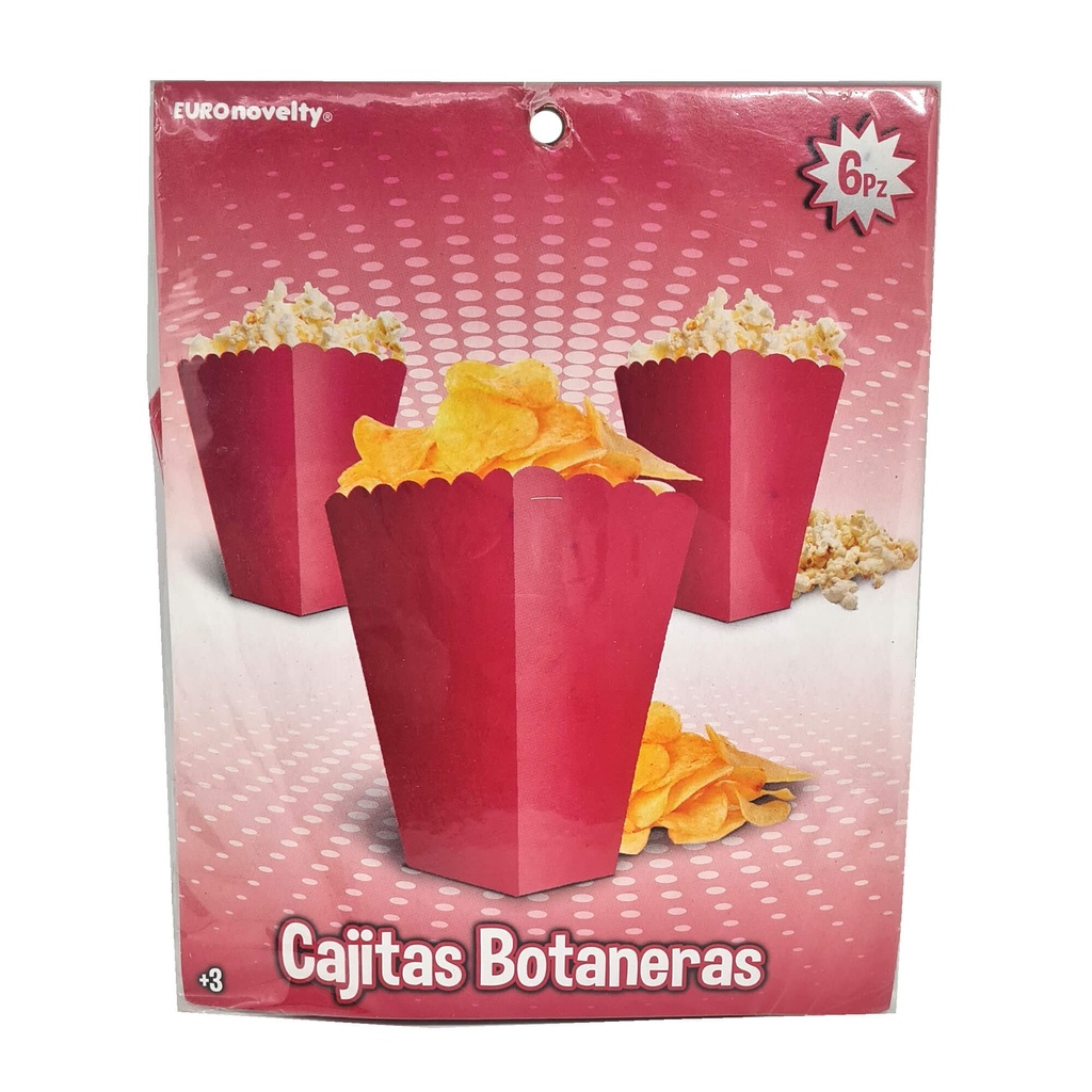 Caja Botanera Lisa Rojo C/6