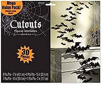 Figuras Recortables De Murcielagos C/30