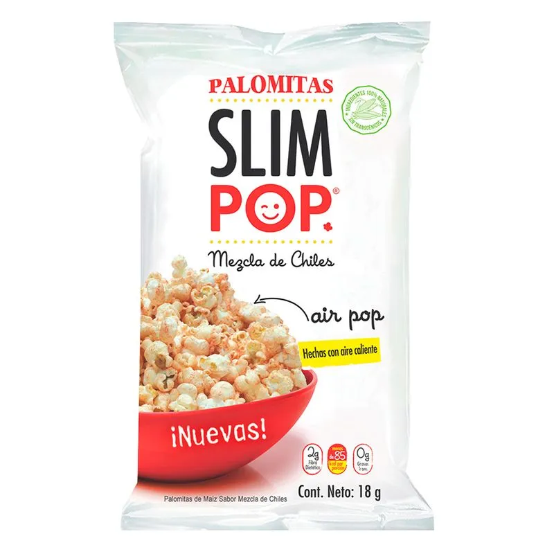 Palomitas Slim Pop Mezcla De Chiles C/18g