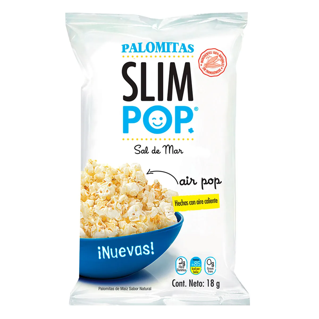 Palomitas Slim Pop Sal De Mar C/18g
