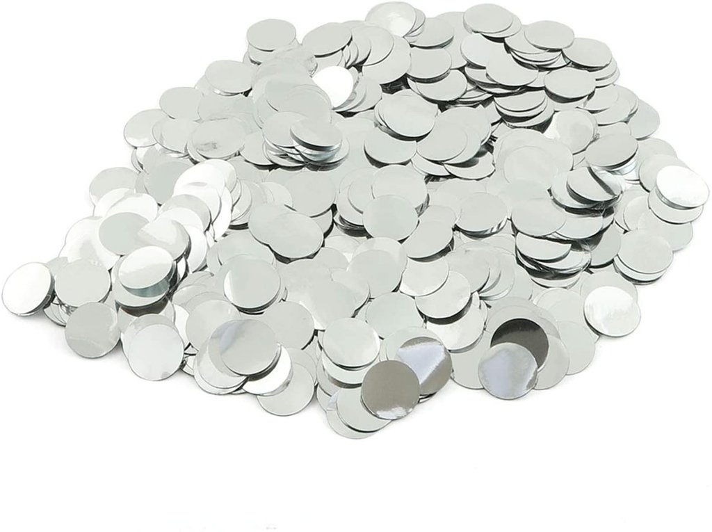 Confeti Circular Met. Plata C/1