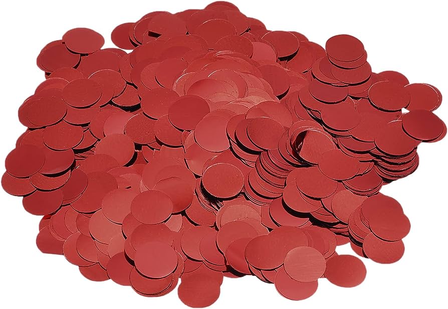 Confeti Circular Met. Rojo C/1