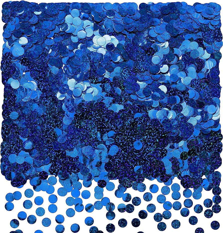 Confeti Circular Met. Azul Rey C/1