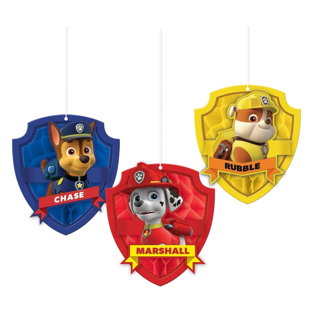 Honeycomb Decorations Paw Patrol C/3