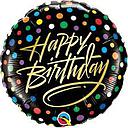 Globo 18" Happy Birthday Puntos Colores 