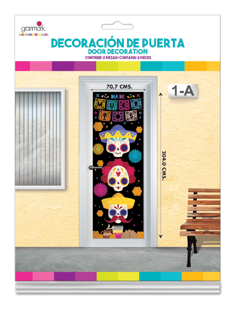 Decoracion Para Puerta Calaveritas C/1