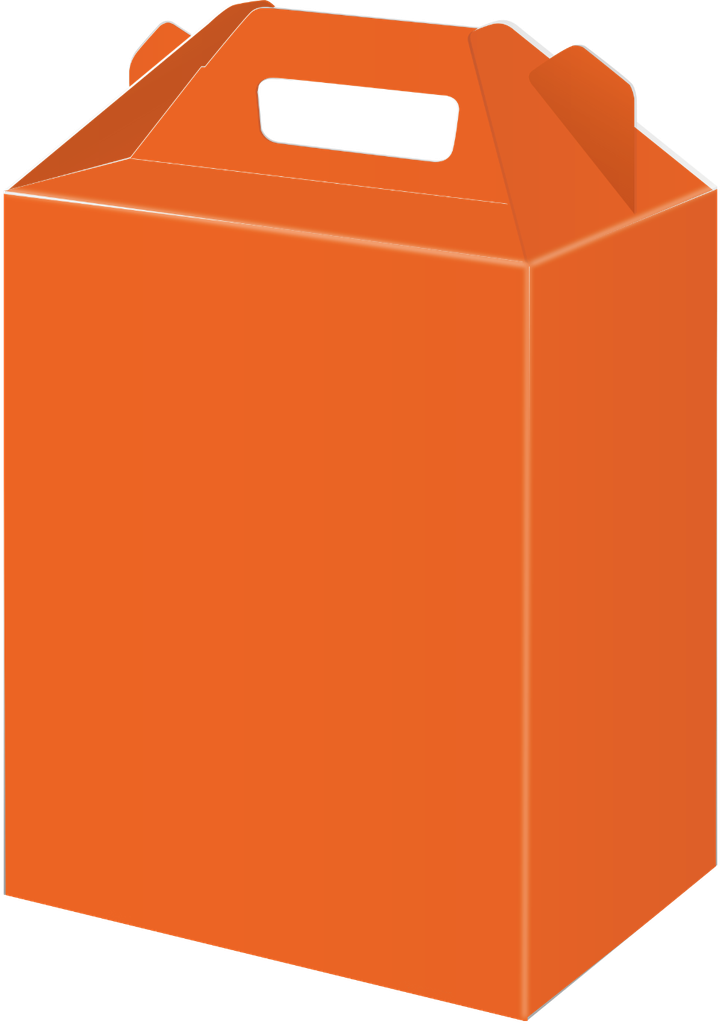 Caja Para Dulces Chica Naranja C/6