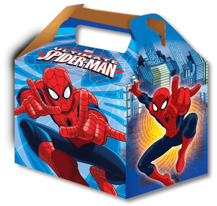 Caja Para Dulces Spiderman Clasico C/6