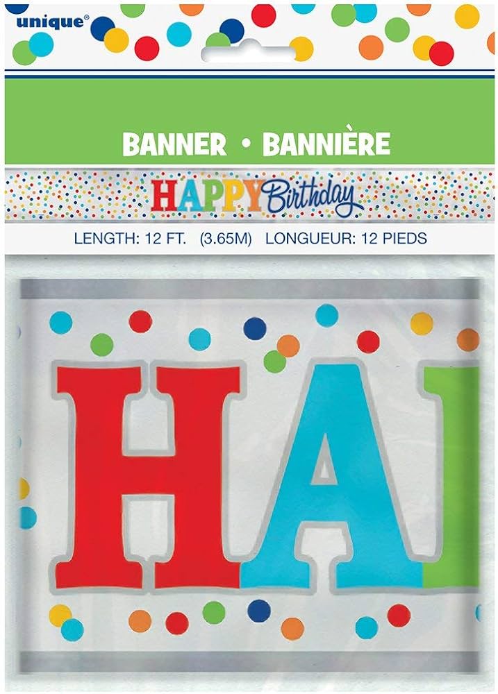 Banner Happy Birthday Puntos C/1