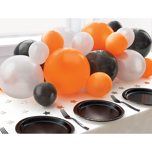 Balloon Garland Negro / Naranja Halloween C/1
