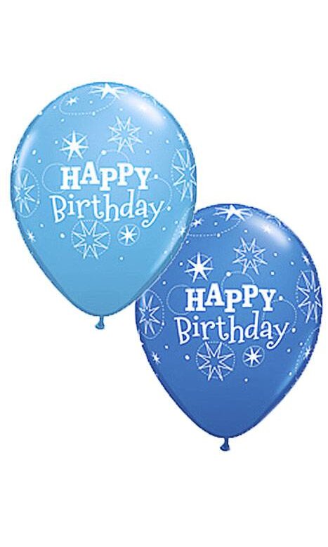 Globo 12" Bday Brillante Azul C/1