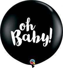 Globo 3' Negro Oh Baby! C/1