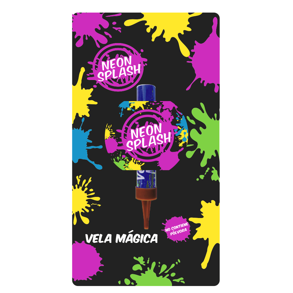 Vela Chispas Neon Splash C/1