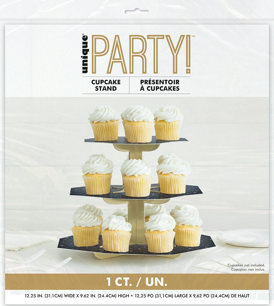 Cupcake Stand Black / Gold C/1