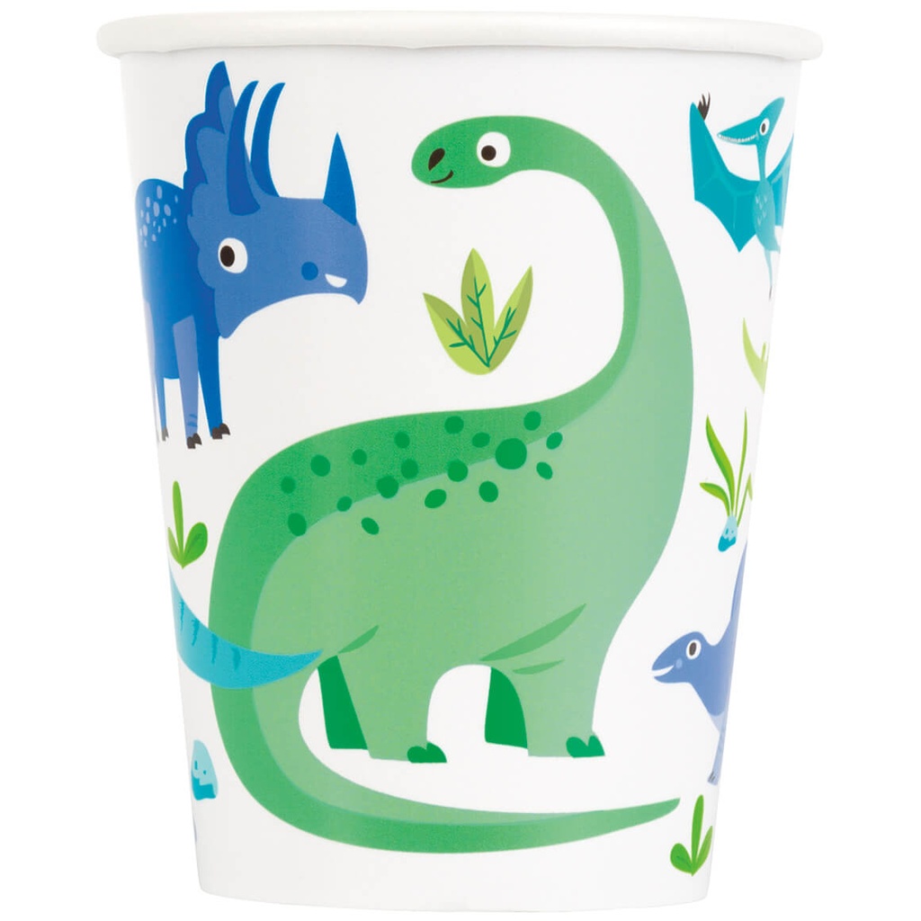 Vaso 9oz Blue & Green Dino C/8