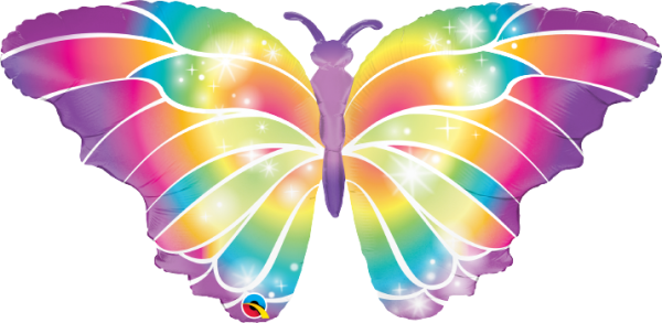Globo 36"  Mariposa Colores C/1