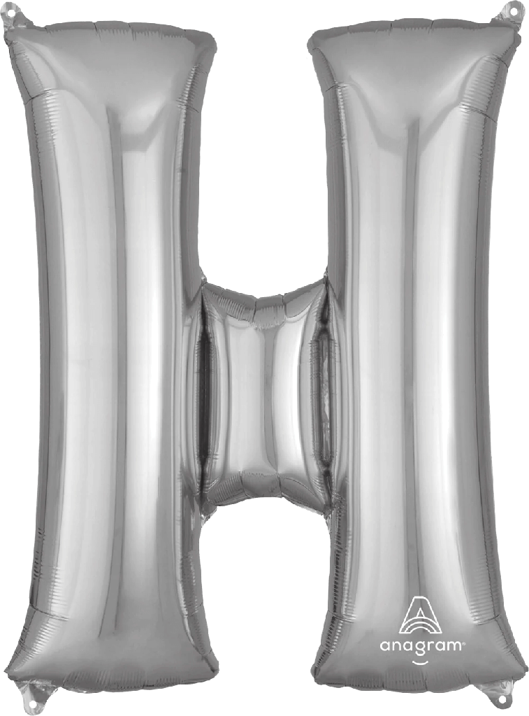 Globo 36" Letra H Plata C/1