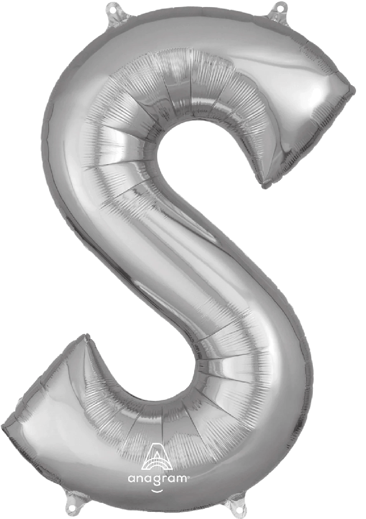 Globo 36" Letra S Plata C/1