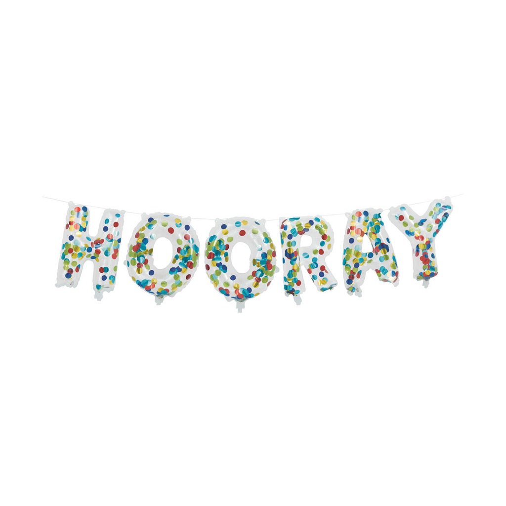Baloon Banner Kit Hooray Confetti C/1