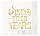 Servilleta G Foil Cheers To 50 Years C/16