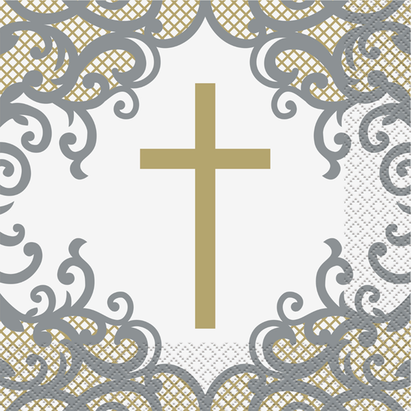 Servilleta G Fancy Gold And Silver Cross C/16