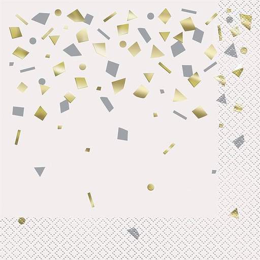 Servilleta G Gold Confetti Celebrate C/16
