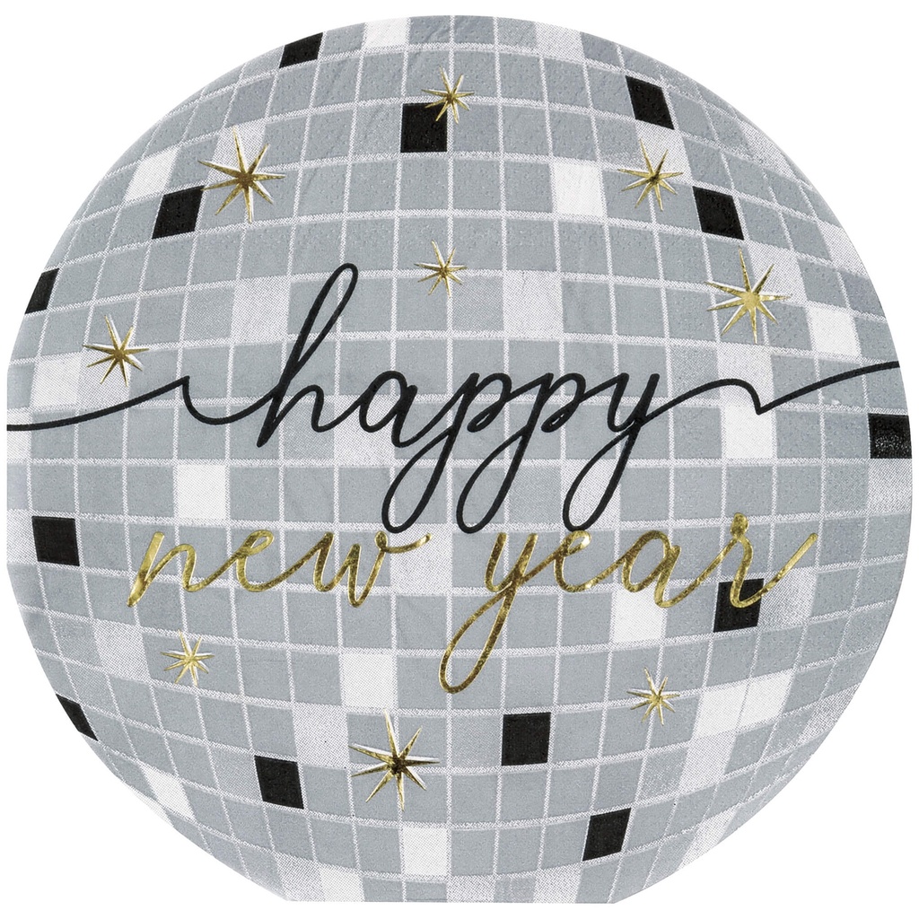 Servilleta G Bola Disco Happy New Year C/16