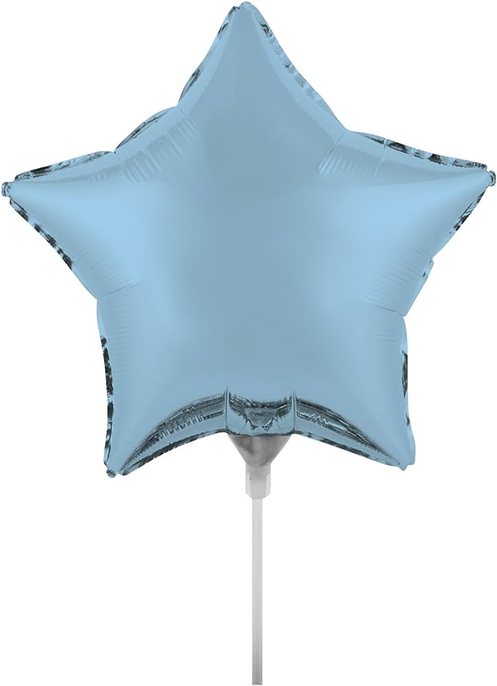 Globo 9" Estrella Azul Pastel C/1