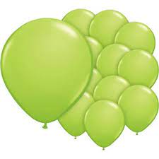 Bolsa De Globos 5" Verde Lima C/100