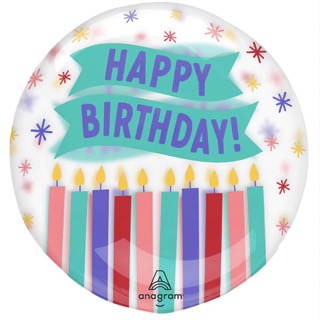 Burbuja 18" Happy Bday Candles C/1