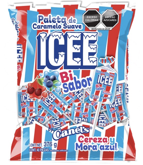 Paleta Icee Cereza Y Mora C/38