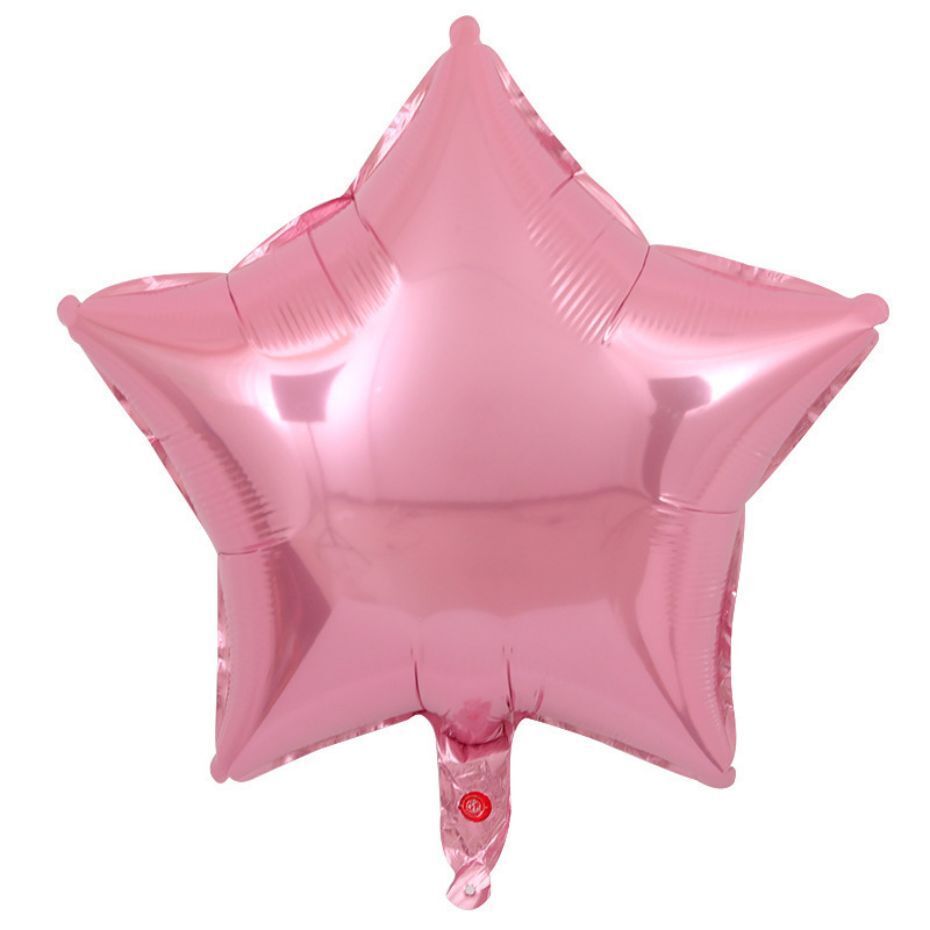 Globo 4" Estrella Rosa C/1