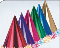 Gorro Carton Foil Con Lei Trim C/1