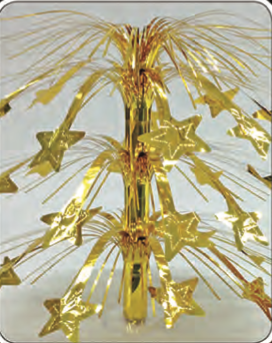 Centro De Mesa Cascada Estrellas Dorado C/1