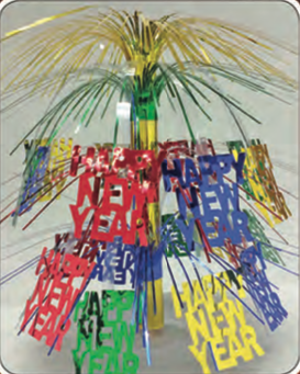 Centro De Mesa Cascada Happy New Year Multi C/1