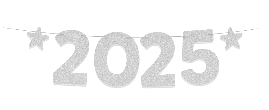 Banner Glitter 2025 Plata  C/1
