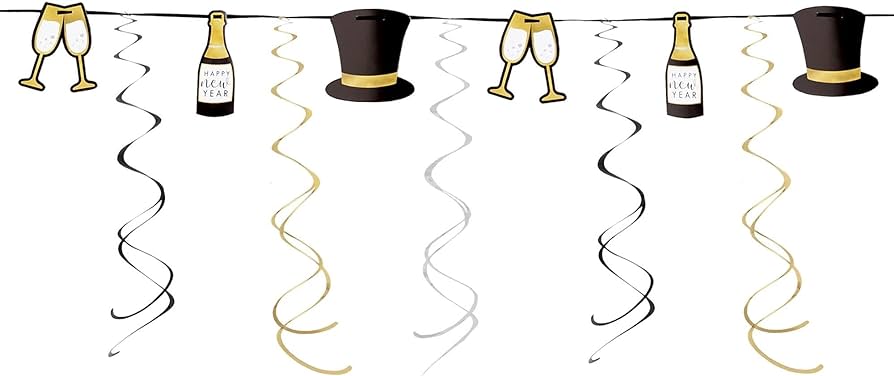 Guirnalda Top Hat Happy New Year C/6