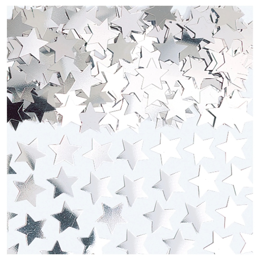 Confetti Estrellas Plata C/7g